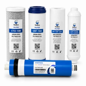 Komplet Protect RO50 za sistem reverzne osmoze – PP 1 µm, UDF, CTO, Post filter i RO50 membrana Vodica