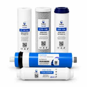 Komplet Veliki RO75 za sistem reverzne osmoze – PP 5 µm, UDF, CTO, Post filter i RO75 membrana Vodica